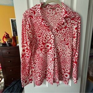 Vintage Floral Button-Down Shirt